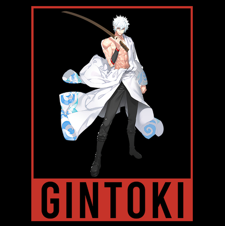 Koszulka Czarna Gintama WYBIERZ KOLOR KOSZULKI I FASON