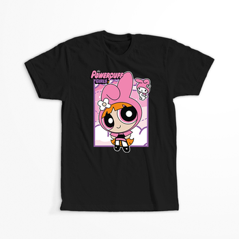 Koszulka Czarna - My Melody & The Powerpuff Girls - WYBIERZ KOLOR KOSZULKI I FASON