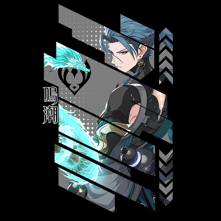 Koszulka Czarna Wuthering Waves - WYBIERZ FASON I KOLOR KOSZULKI