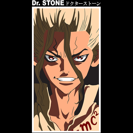 Koszulka Czarna Dr. Stone - WYBIERZ KOLOR KOSZULKI I FASON