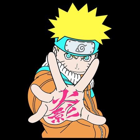 Koszulka Czarna Naruto / Boruto - WYBIERZ KOLOR KOSZULKI I FASON