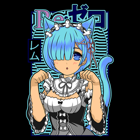 Koszulka Biała Re:Zero - WYBIERZ KOLOR KOSZULKI I FASON