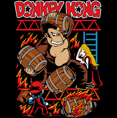 Koszulka Donkey kong WYBIERZ KOLOR KOSZULKI I FASON