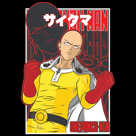 Koszulka Biała One-Punch Man - WYBIERZ KOLOR KOSZULKI I FASON
