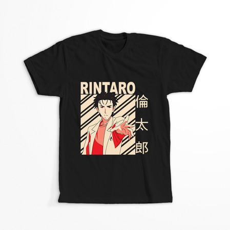 Koszulka Czarna - Steins;Gate - WYBIERZ KOLOR KOSZULKI I FASON