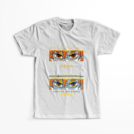 Koszulka Biała Demon Slayer / Kimetsu no Yaiba / Miecz zabójcy demonów - WYBIERZ KOLOR KOSZULKI I FASON