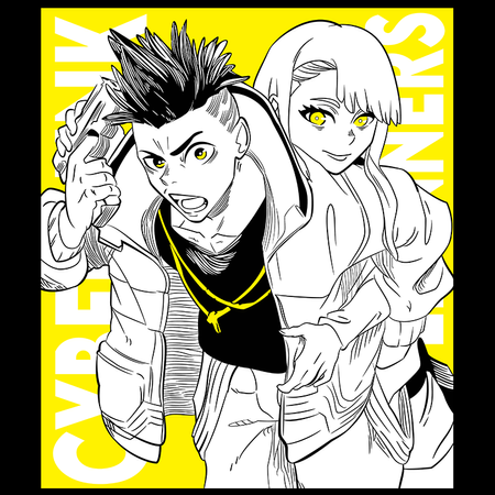 Koszulka Czarna Cyberpunk Edgerunners - WYBIERZ KOLOR KOSZULKI I FASON