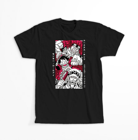 Koszulka Czarna One Piece - WYBIERZ KOLOR KOSZULKI I FASON