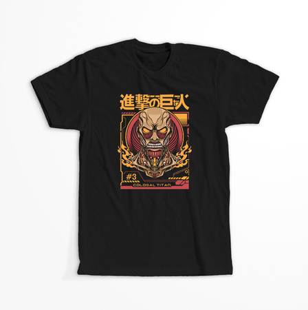 Koszulka Czarna Attack on titan WYBIERZ KOLOR KOSZULKI I FASON