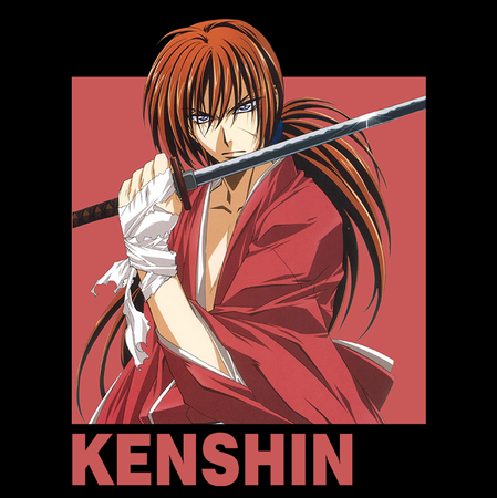 Koszulka Czarna Rurouni Kenshin WYBIERZ KOLOR KOSZULKI I FASON