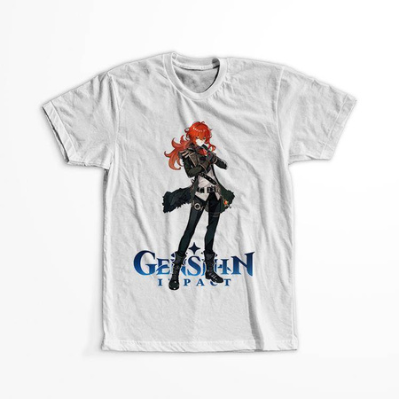 Koszulka Biała Genshin Impact - Diluc - WYBIERZ KOLOR KOSZULKI I FASON