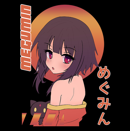 Koszulka Czarna KonoSuba: God's Blessing on This Wonderful World! / Kono Subarashii Sekai ni Shukufuku wo! - WYBIERZ KOLOR KOSZULKI I FASON