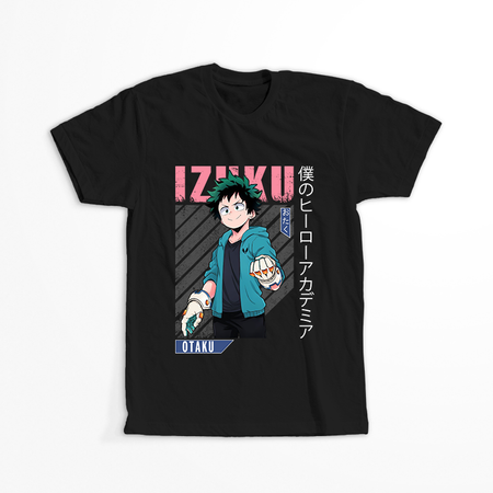 Koszulka Czarna My Hero Academia / Akademia bohaterów - WYBIERZ KOLOR KOSZULKI I FASON