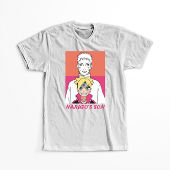 Koszulka Biała Naruto / Boruto - WYBIERZ KOLOR KOSZULKI I FASON
