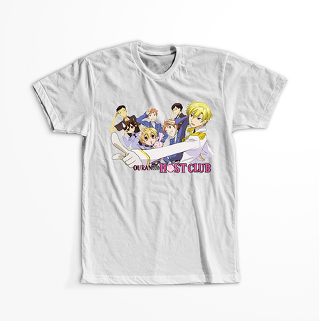 Koszulka Biała Ouran High School Host Club - WYBIERZ KOLOR KOSZULKI I FASON