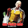 Koszulka Czarna One-Punch Man - WYBIERZ KOLOR KOSZULKI I FASON
