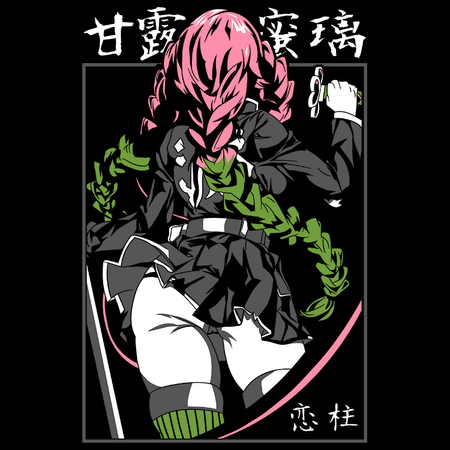 Koszulka Biała Demon Slayer / Kimetsu no Yaiba / Miecz zabójcy demonów - WYBIERZ KOLOR KOSZULKI I FASON