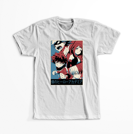 Koszulka Biała My Hero Academia / Akademia bohaterów - WYBIERZ KOLOR KOSZULKI I FASON