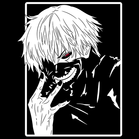 Koszulka Czarna Tokyo Ghoul - WYBIERZ KOLOR KOSZULKI I FASON