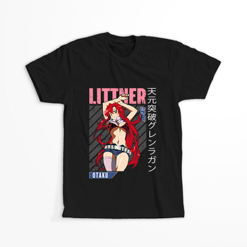 Koszulka Czarna Tengen Toppa Gurren Lagann - WYBIERZ KOLOR KOSZULKI I FASON