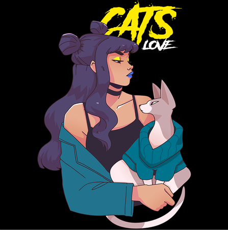 Koszulka Love cats KOLOR KOSZULKI I FASON