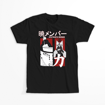 Koszulka Czarna Naruto / Boruto - WYBIERZ KOLOR KOSZULKI I FASON