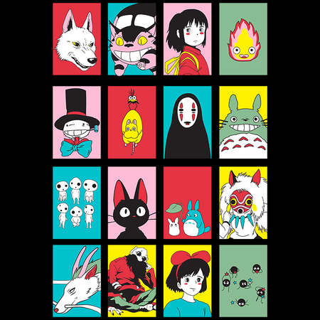 Koszulka Biała Studio Ghibli - WYBIERZ KOLOR KOSZULKI I FASON