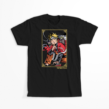 Koszulka Czarna Naruto / Boruto - WYBIERZ KOLOR KOSZULKI I FASON