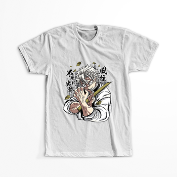 Koszulka Biała Demon Slayer / Kimetsu no Yaiba / Miecz zabójcy demonów - WYBIERZ KOLOR KOSZULKI I FASON