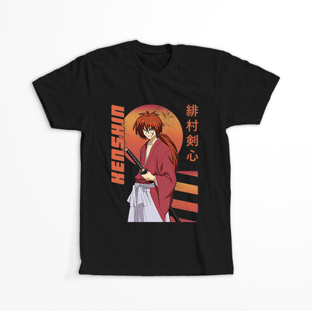 Koszulka Czarna Rurouni Kenshin WYBIERZ KOLOR KOSZULKI I FASON