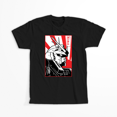 Koszulka Czarna Gundam - WYBIERZ KOLOR KOSZULKI I FASON