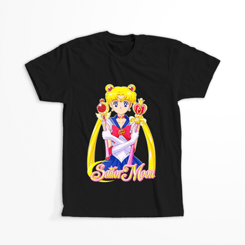 Koszulka Czarna Sailor Moon WYBIERZ KOLOR KOSZULKI I FASON