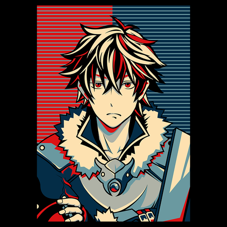 Koszulka Czarna - The Rising of the Shield Hero - WYBIERZ KOLOR KOSZULKI I FASON