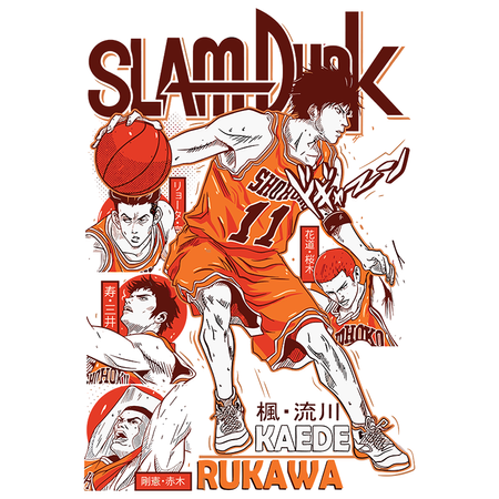 Koszulka Biała Slam Dunk - WYBIERZ KOLOR KOSZULKI I FASON