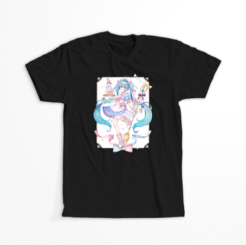 Koszulka Czarna Vocaloid Hatsune Miku - WYBIERZ KOLOR KOSZULKI I FASON