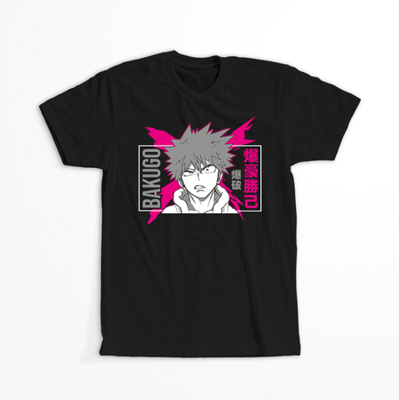 Koszulka Czarna My Hero Academia / Akademia bohaterów - WYBIERZ KOLOR KOSZULKI I FASON