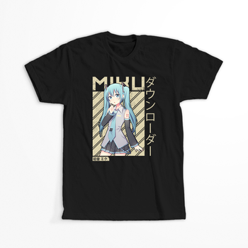 Koszulka Czarna Vocaloid Hatsune Miku - WYBIERZ KOLOR KOSZULKI I FASON