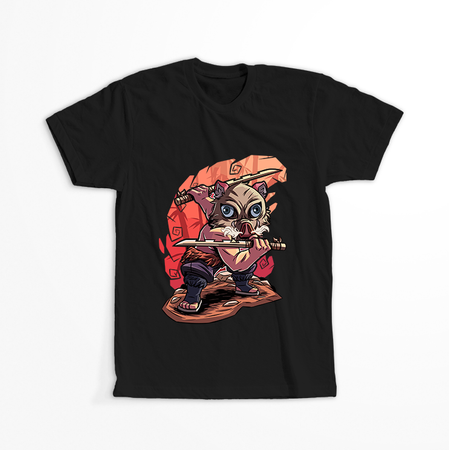 Koszulka Czarna Demon Slayer / Kimetsu no Yaiba / Miecz zabójcy demonów - WYBIERZ KOLOR KOSZULKI I FASON