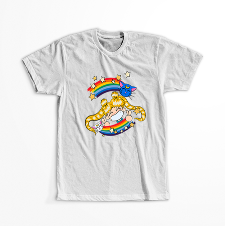 Koszulka Biała - Czarodziejka z księżyca / Sailor Moon - WYBIERZ KOLOR KOSZULKI I FASON