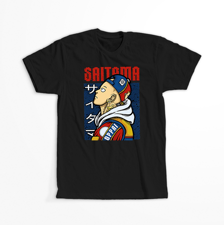 Koszulka Czarna One-Punch Man - WYBIERZ KOLOR KOSZULKI I FASON