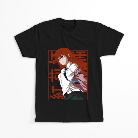 Koszulka Czarna - Steins;Gate - WYBIERZ KOLOR KOSZULKI I FASON