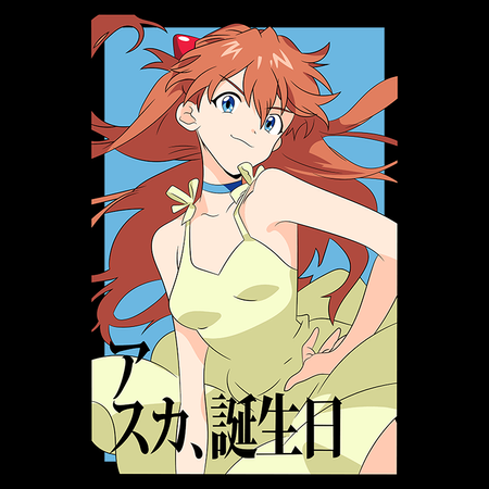 Koszulka Czarna Neon Genesis Evangelion - WYBIERZ KOLOR KOSZULKI I FASON