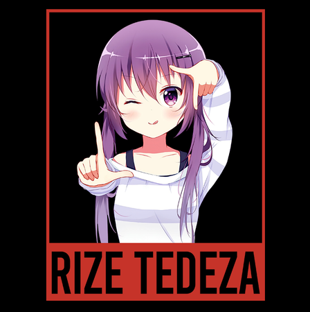 Koszulka Czarna - Is the Order a Rabbit? - WYBIERZ KOLOR KOSZULKI I FASON