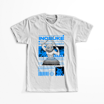 Koszulka Biała Demon Slayer / Kimetsu no Yaiba / Miecz zabójcy demonów - WYBIERZ KOLOR KOSZULKI I FASON