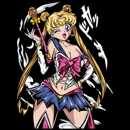 Koszulka Biała - Czarodziejka z księżyca / Sailor Moon - WYBIERZ KOLOR KOSZULKI I FASON