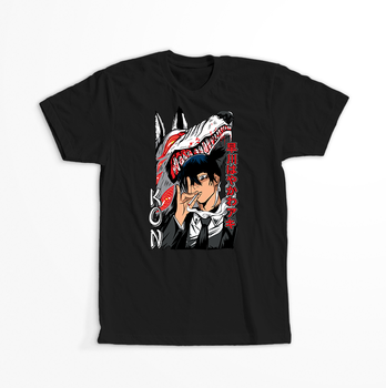 Koszulka Czarna Chainsaw Man WYBIERZ KOLOR KOSZULKI I FASON
