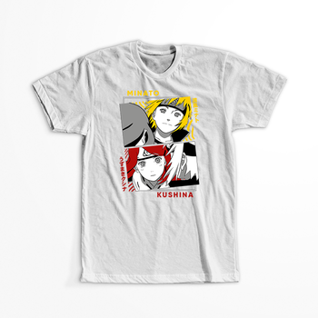 Koszulka Biała Naruto / Boruto - WYBIERZ KOLOR KOSZULKI I FASON