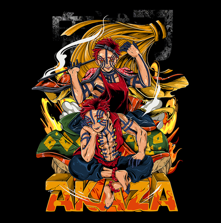 Koszulka Czarna Demon Slayer / Kimetsu no Yaiba / Miecz zabójcy demonów - WYBIERZ KOLOR KOSZULKI I FASON