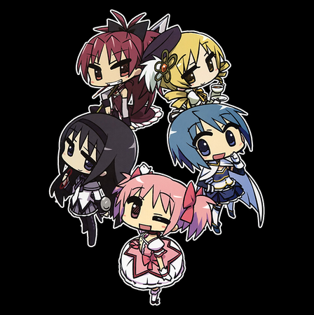 Koszulka Czarna - Puella Magi Madoka Magica  - WYBIERZ KOLOR KOSZULKI I FASON