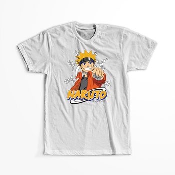 Koszulka Biała Naruto / Boruto - WYBIERZ KOLOR KOSZULKI I FASON